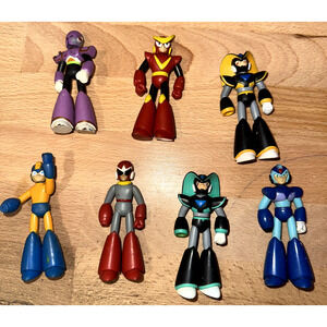 Jazwares Mega Man 3" Poseable Mini Action Figures Lot Of 7 2004 Capcom